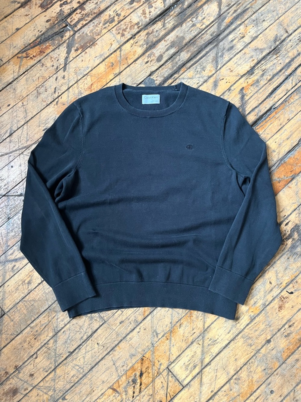 Calvin Klein Men's Black Crewneck Pullover Sweater